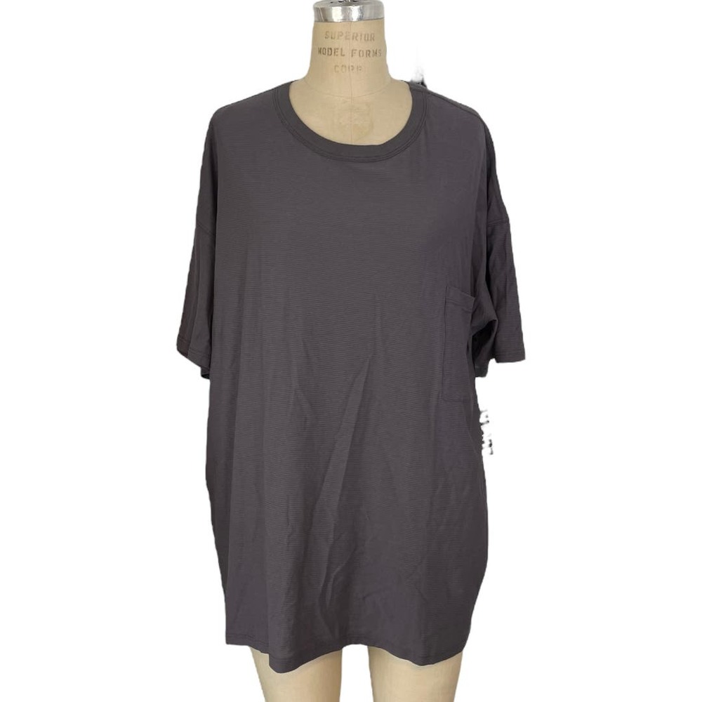 Lunya Cool Every Body Tee Size L / XL Gray Short Sleeve NEW Oversized